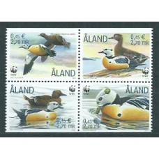 Aland Correo Yvert 183/86 ** Mnh  Aves. WWF