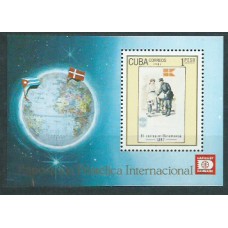 Cuba - Hojas 1987 Yvert 99 ** Nnh Correo de Dinamarca