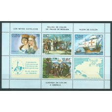 Cuba - Hojas 1984 Yvert 85 ** Mnh 1º viaje de Cristobal Colon