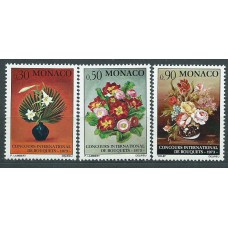 Monaco - Correo 1972 Yvert 897/99 ** Mnh Flores