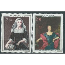 Monaco Correo 1973 Yvert 946/47 ** Mnh  Pinturas