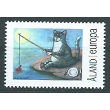 Aland Correo Yvert 393 ** Mnh  Fauna Gato