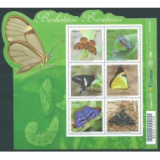 Brasil Hojas 2016 Yvert 178 ** Mnh Mariposas de Brasil