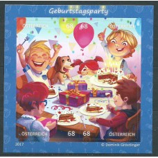 Austria Correo 2017 Yvert 3157/60 ** Mnh Fiesta de Cumpleaños Puzzle