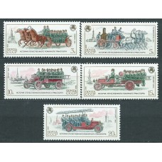 Rusia - Correo 1984 Yvert 5171/75 ** Mnh Coches de Bomberos