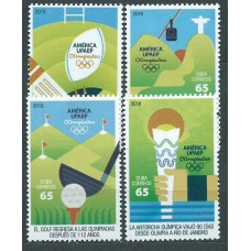 Cuba Correo 2016 Yvert 5502B/5502E ** Mnh Upaep. Juegos Olimpicos de Rio