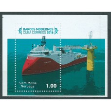 Cuba Hojas 2016 Yvert 331A ** Mnh Barcos Modernos