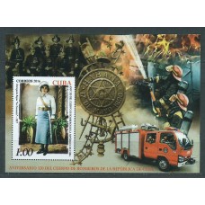 Cuba Hojas 2016 Yvert 333 ** Mnh 120º Cuerpo Bomberos