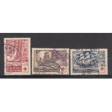 Finlandia - Correo 1937 Yvert 189/91 o Usado Cruz roja