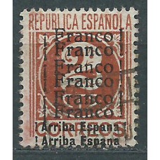 Locales Patrióticos Jerez de la Frontera 1937 Edifil 5hh usado Sobrecarga doble