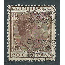 Cuba Sueltos 1883 Edifil 82hd ** Mnh  Sobrecarga desplazada vertical