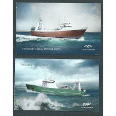 Islandia Correo 2014 Yvert 1360-1362 Carnets Barcos