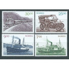 Noruega Correo 2008 Yvert 1598/1601 ** Mnh Tren. Coche. Barcos