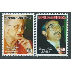 Dominicana Correo 2013 Yvert 1752/53 ** Mnh Personajes