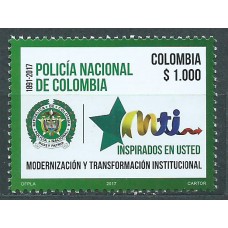 Colombia Correo 2017 Yvert 1853 ** Mnh Policia Nacional