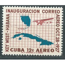 Cuba Aereo 1957 Yvert 172 * Mh Mapa