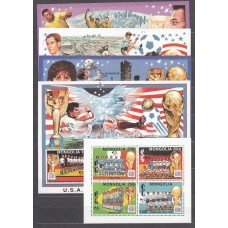 Mongolia - Hojas Yvert 202/6 * Mnh Deportes fútbol