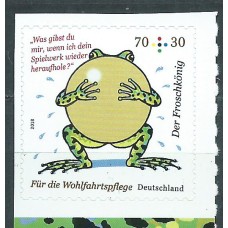 Alemania Federal Correo 2018 Yvert 3143a ** Mnh Bienestar 2018 El Principe Sapo Adhesivo de Carnet