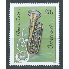 Austria Correo 2018 Yvert 3199 ** Mnh Instrumentos Musicales. Tuba Vienesa