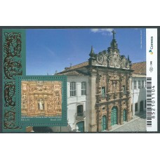 Brasil Hojas 2017 Yvert 182 ** Mnh Iglesia San Francisco Bahia Estilo Barroco