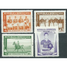 Dominicana - Correo 1959 Yvert 515/17+A,137 * Mh Deportes