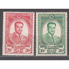 Filipinas - Correo 1955 Yvert 435/6 falta 434 ** Mnh  Ramón Magsaysay