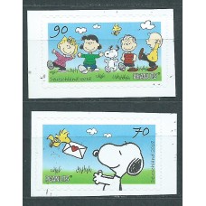 Alemania Federal Correo 2018 Yvert 3153/54 ** Mnh Comics Snoopy Adhesivo de Carnet