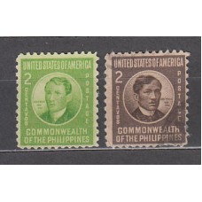 Filipinas - Correo 1941 Yvert 318/9 usado   Personajes