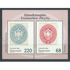 Austria Hojas ** Mnh Serie Clásica sellos de1863-4