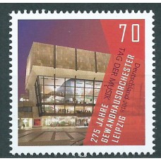 Alemania Federal Correo 2018 Yvert 3163 ** Mnh Día de la Música. 275º Orquesta Gewandhaus