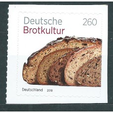 Alemania Federal Correo 2018 Yvert 3137A ** Mnh Cultura Alemana del Pan Adhesivo de Carnet