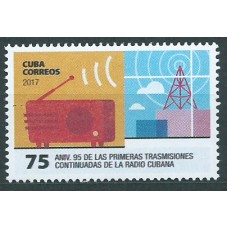 Cuba Correo 2017 Yvert 5618 ** Mnh 95 Años de la Radio Cubana
