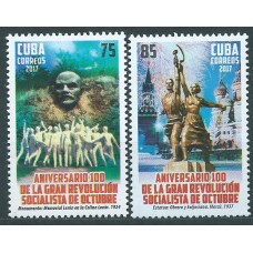 Cuba Correo 2017 Yvert 5646/47 ** Mnh Ctº de la Revolución de Octubre