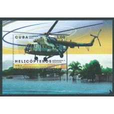 Cuba Hojas 2017 Yvert 342 ** Mnh Helicópteros de Busqueda y rescate