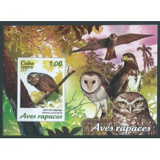 Cuba Hojas 2017 Yvert 334 ** Mnh Aves Rapaces