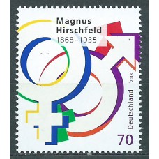 Alemania Federal Correo 2018 Yvert 3183 ** Mnh 150 Anº Nacimiento del Sexologo Magnus Hirschferd