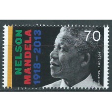 Alemania Federal Correo 2018 Yvert 3184 ** Mnh 100 Anº Nacimiento de Nelson Mandela