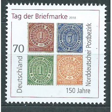 Alemania Federal Correo 2018 Yvert 3190 ** Mnh Dia del Sello. distrito Postal Norte