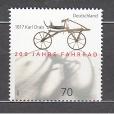 Alemania Federal Correo 2017 Yvert 3105 ** Mnh Bicicletas