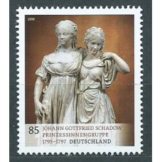 Alemania Federal Correo 2018 Yvert 3194 ** Mnh Joh Gottfried Schadow dos princesas