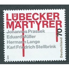 Alemania Federal Correo 2018 Yvert 3195 ** Mnh Lübeck Mártir