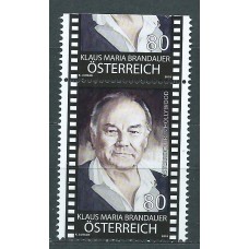 Austria Correo 2018 Yvert 3256 ** Mnh Klaus M Brandauer. Cine