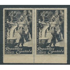 España Variedades 1938 Edifil 773smz * Mnh Pareja sin dentar margen inferior