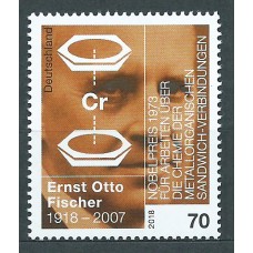 Alemania Federal Correo 2018 Yvert 3197 ** Mnh Ernst Otto Fischer 100 Cumpleaños