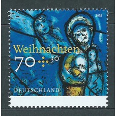 Alemania Federal Correo 2018 Yvert 3200 ** Mnh Navidad 2018 Vidriera