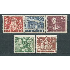 Suecia - Correo 1938 Yvert 249/53 (*) Mng Personajes