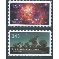 Alemania Federal Correo 2018 Yvert 3204/5 ** Mnh Astrofisica, Observatorio