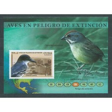 Cuba Hojas 2018 Yvert 344 ** Mnh Fauna Aves en Peligro