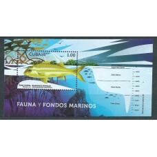 Cuba Hojas 2018 Yvert 346 ** Mnh Fauna Marina Peces