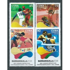 Cuba Correo 2018 Yvert 5716/19 ** Mnh Juegos Centroamericanos del Caribe en Barranquilla Deportes